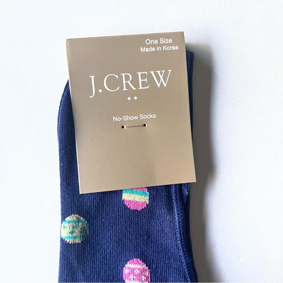 J.Crew Women's Multi-color Eggs Print Graphic Design 
No Show Ankle Socks  NWT - Picture 4 of 4